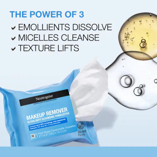 Neutrogena Makeup Remover Ultra-Soft Cleansing Towelettes - 50 Count Twin Pack