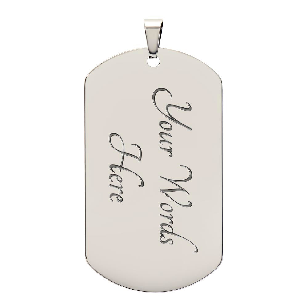 Christmas Chihuahua Red Pine Tree Luxury Graphic Dog Tag Necklace