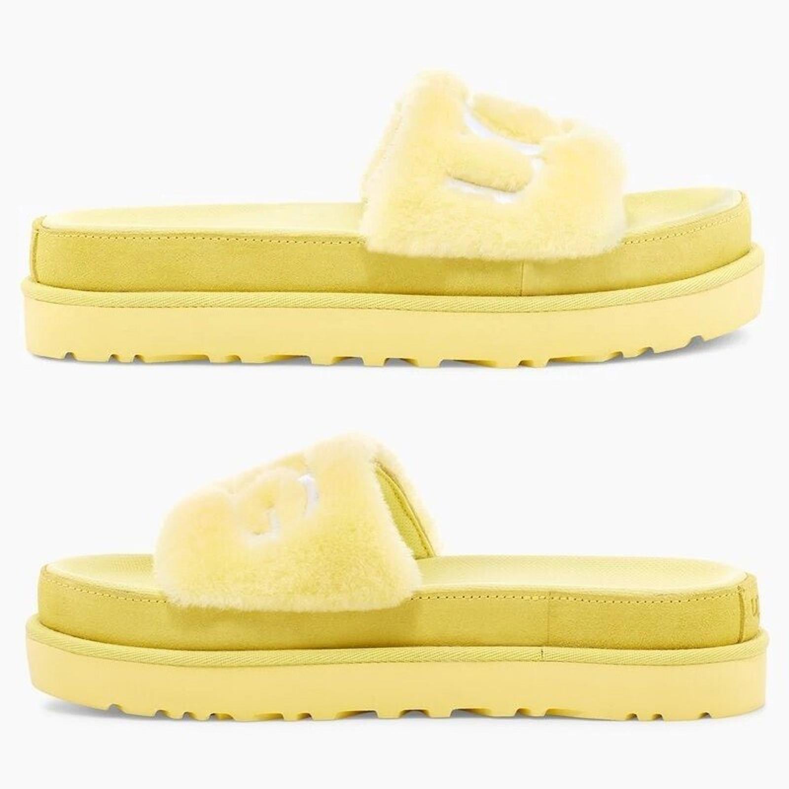 Authentic UGG Women's Laton Fur Slide Sandal  Margarita Sz-7
