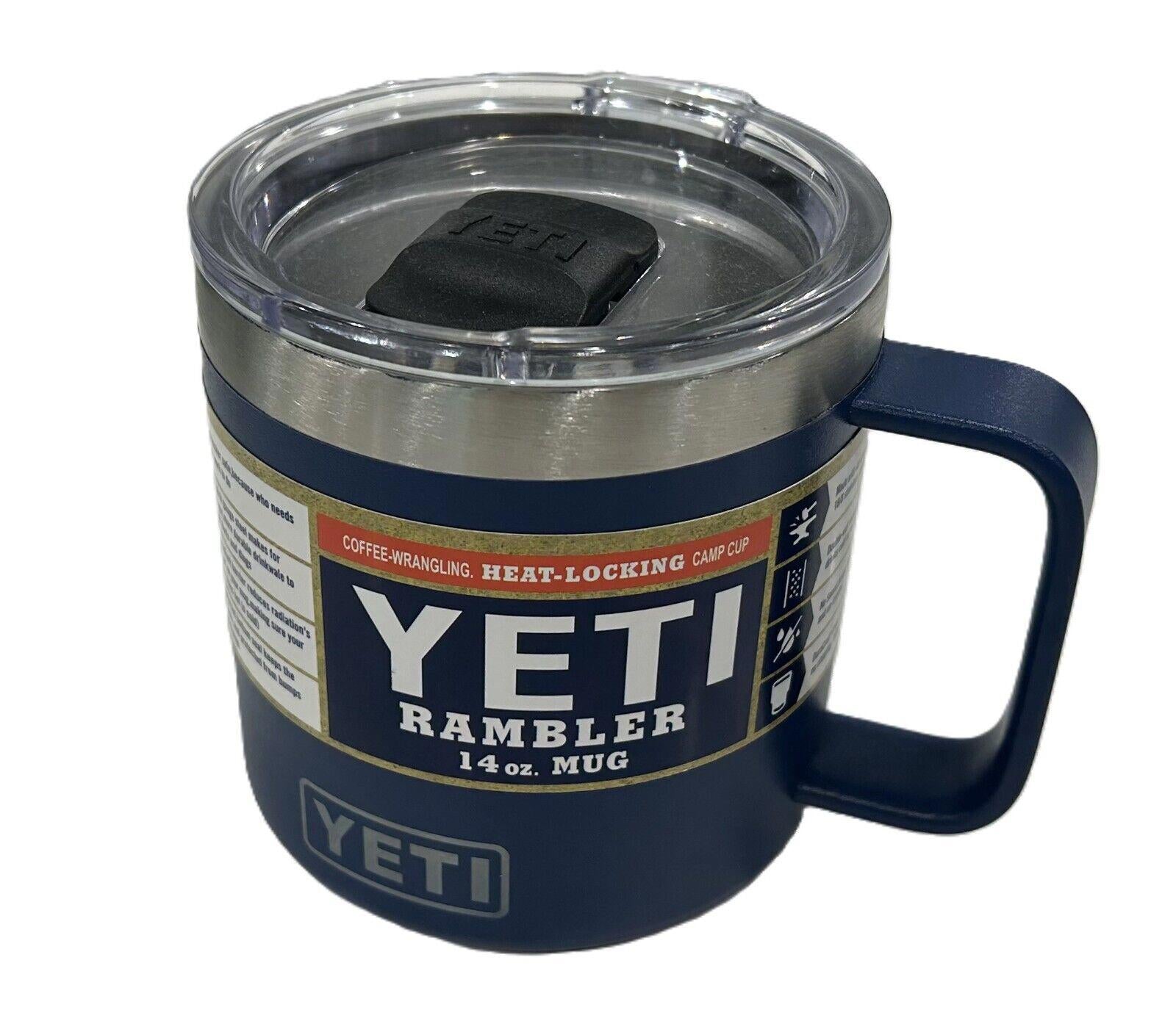 YETI Rambler 14 oz Stainless Steel Mug with MagSlider Lid- off shore blue